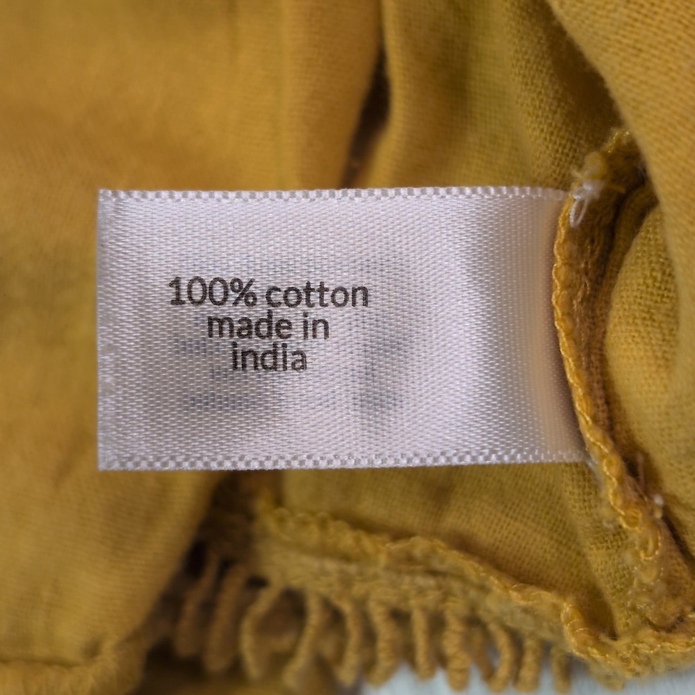 Lane Bryant Mustard Yellow Macrame Back Crochet Lace Hem Cami Top Plus Size 4X - Picture 9 of 10